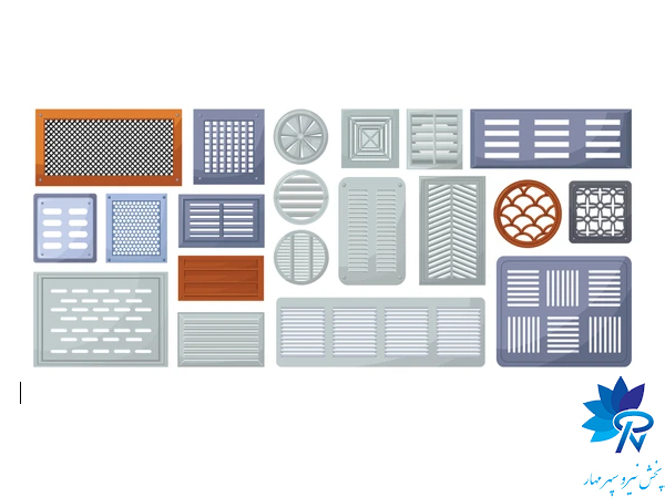 انواع طرح های دریچه های توزیع هوا در تهویه
